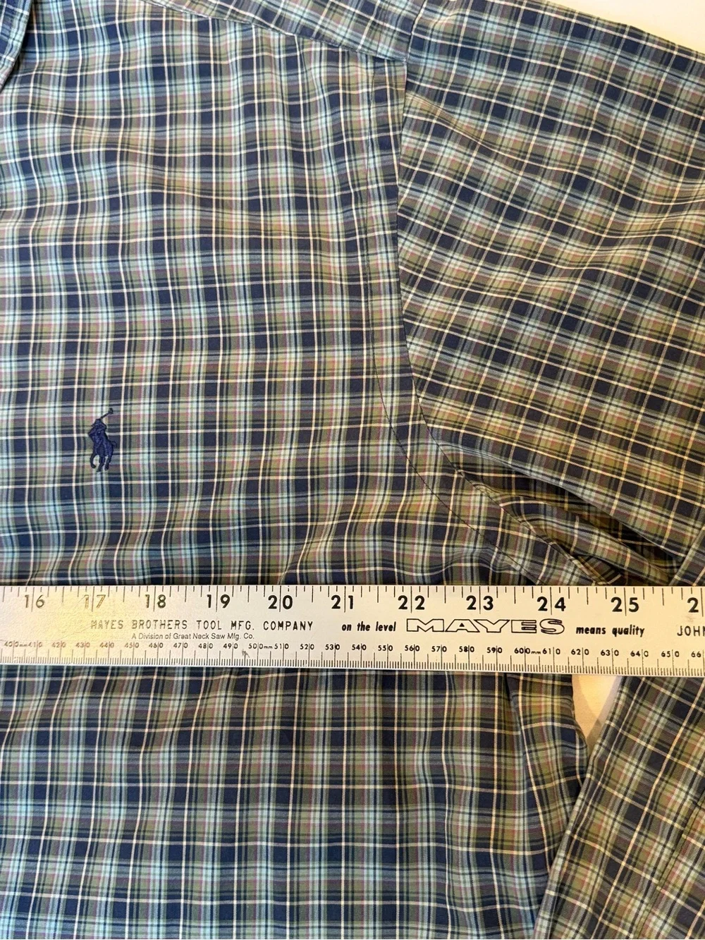 Polo by Ralph Lauren Blue and Green Plaid Button-Down Shirt
